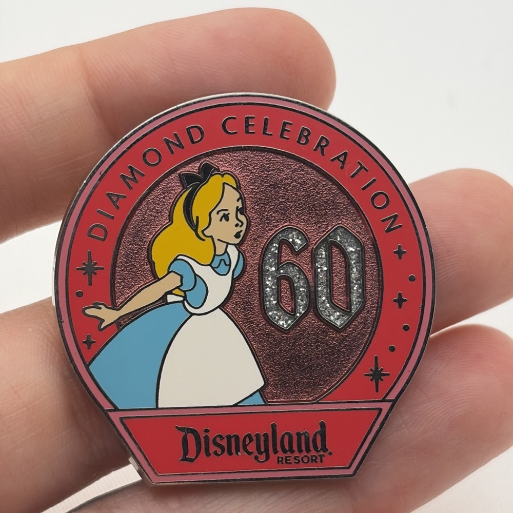 Disneyland‎ Resort 60th Diamond Celebration Alice In Wonderland Lapel Hat Pin